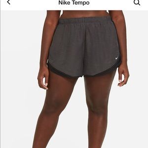 Dark gray Nike running shorts XL with underwear lining